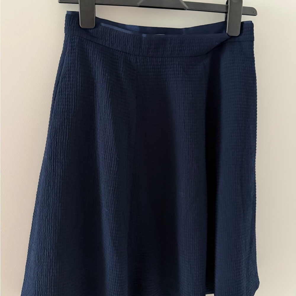 Reiss Navy Blue Hannah A-Line Skirt - Picture 3 of 6